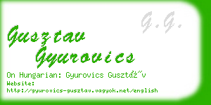 gusztav gyurovics business card